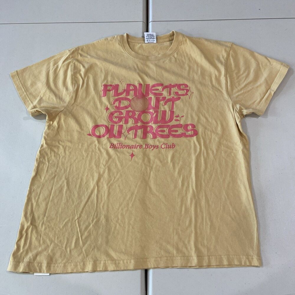 Billionaire Boys  Club Shirt  “ Planets Don’t Grow On Trees” 2XL Yellow